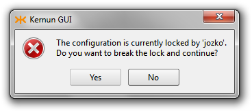 Configuration lock broken