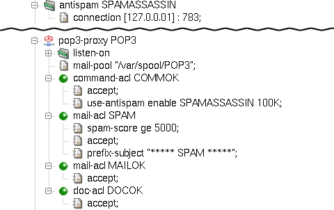 Antispam protection for POP3 proxy
