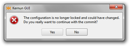 Configuration not longer locked