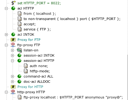 Cooperation of HTTP and FTP