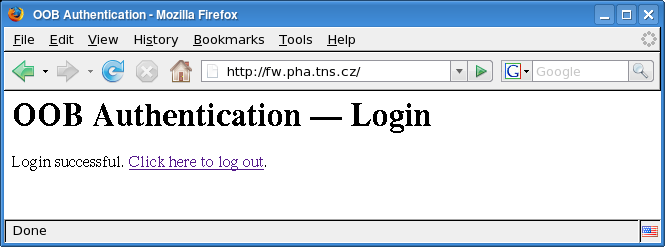 Login to the OOB authentication server